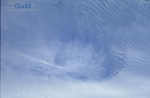 Fallstreak hole in Cirrocumulus